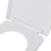 vidaXL Abattant WC avec frein de chute 2 pcs Plastique Blanc