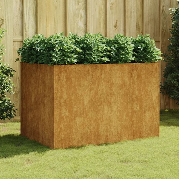 vidaXL Lit sur&eacute;lev&eacute; de jardin 120x80x80 cm acier corten