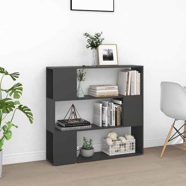 vidaXL Biblioth&egrave;que/S&eacute;parateur de pi&egrave;ce Gris 100x24x94 cm