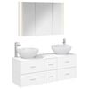 vidaXL Ensemble de mobilier de salle de bain 4 pcs Blanc