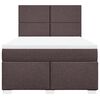 vidaXL Sommier &agrave; lattes de lit avec matelas Marron fonc&eacute; 140x200 cm