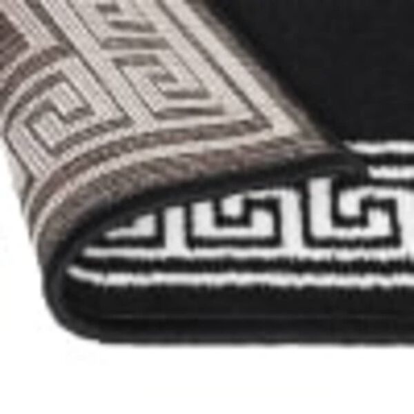vidaXL Tapis BCF Noir avec motif 80x450 cm