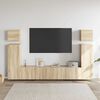 vidaXL Ensemble de meuble TV 8 pcs Ch&ecirc;ne sonoma Bois d'ing&eacute;nierie