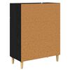 vidaXL Buffet Ch&ecirc;ne noir 34 x 69,5 x 89 cm Bois d'ing&eacute;nierie