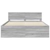 vidaXL Cadre de lit Gris Sonoma 200 x 200 cm Bois d'ing&eacute;nierie