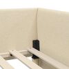 vidaXL Cadre de lit d'angle avec matelas 2 pcs Cr&egrave;me tissu