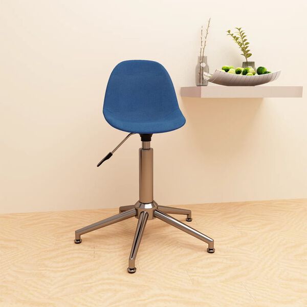 vidaXL Chaise pivotante de bureau Bleu Tissu