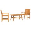 vidaXL Ensemble de salon de jardin 3 pc Marron Bois d'Acacia Massif
