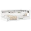 vidaXL Lit Biblioth&egrave;que Blanc 90 x 200 cm Bois d'ing&eacute;nierie