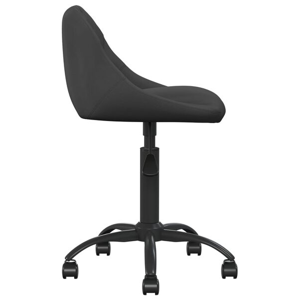 vidaXL Chaise de bureau Noir Velours