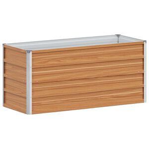 vidaXL Jardini&egrave;re sur&eacute;lev&eacute;e Marron Clair 100 x 40 x 45 cm