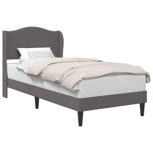 vidaXL Cadre de lit avec t&ecirc;te de lit Gris 90 x 190 cm Simili cuir