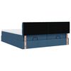 VidaXL Cadre de lit ottoman avec matelas bleu 200x200cm tissu