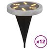 vidaXL Lampes solaires de sol et piquets de sol ext&eacute;rieur 12 pcs