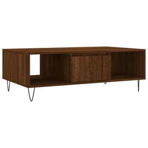 vidaXL Table basse ch&ecirc;ne marron 104x60x35 cm bois d'ing&eacute;nierie