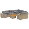 vidaXL Salon de jardin avec coussins 10 pcs beige r&eacute;sine tress&eacute;e