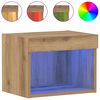 vidaXL Ensemble meuble TV avec LED Ch&ecirc;ne artisanal 40 x 30 x 30 cm