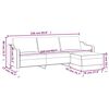 vidaXL Canap&eacute; &agrave; 3 places avec repose-pieds Jaune clair 210 cm Tissu