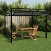vidaXL Tonnelle avec toit rétractable anthracite 3x3 m aluminium