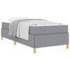 vidaXL Cadre de lit avec matelas Gris clair 100 x 200 cm tissu