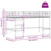 vidaXL Lit mezzanine pour enfants Noir 90 x 200 cm