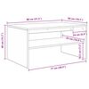 vidaXL Table basse Ch&ecirc;ne Sonoma 80 x 50 x 40 cm Bois d'ing&eacute;nierie
