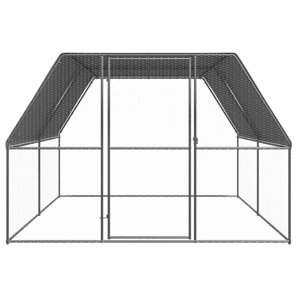 vidaXL Poulailler 3x4x2 m acier galvanis&eacute;