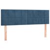vidaXL T&ecirc;tes de lit 2 pcs Bleu fonc&eacute; 72x5x78/88 cm Velours