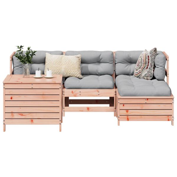 vidaXL Salon de jardin 5 pcs bois massif sapin de douglas