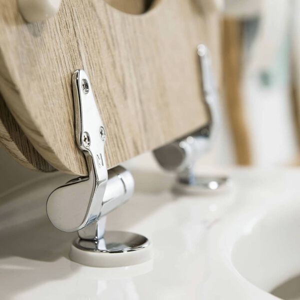 Tiger Abattant WC &agrave; fermeture en douceur Scaffold MDF Marron 252022546