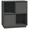 vidaXL Buffet Gris 74x35x80 cm Bois massif de pin