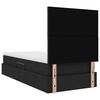 vidaXL Lit avec rangement et LED avec LED Noir 90 x 200 cm Polyester