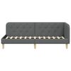 vidaXL Cadre de lit d'angle Gris fonc&eacute; 80 x 200 cm tissu