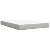 vidaXL Sommier &agrave; lattes de lit et matelas Gris clair 160x200cm Velours