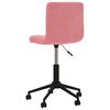 vidaXL Chaises pivotantes &agrave; manger lot de 2 rose velours