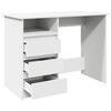vidaXL Bureau blanc 102x50x75 cm bois d'ing&eacute;nierie