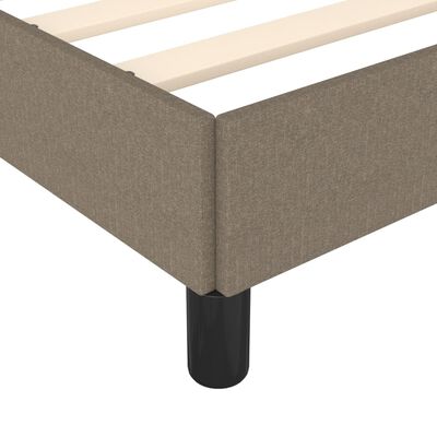 vidaXL Cadre de lit sans matelas taupe 100x200 cm tissu