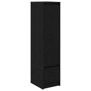 vidaXL Buffet haut ch&ecirc;ne noir 29,5x34x119,5 cm bois d'ing&eacute;nierie