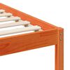 vidaXL Cadre de lit avec tables de chevet Brun cire 100 x 210 cm