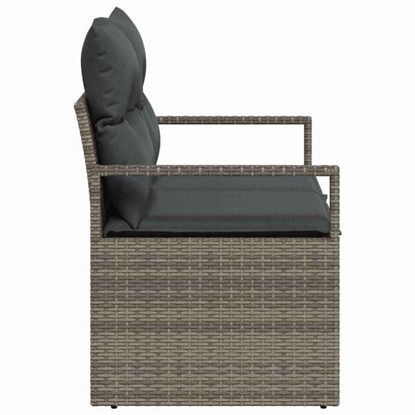 vidaXL Canapé de jardin avec coussin 120 x 62 x 69 cm polyrotin