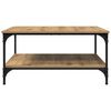 vidaXL Table basse ch&ecirc;ne artisanal 80 x 80 x 40 cm Bois d'ing&eacute;nierie
