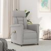 vidaXL Chaise de massage Gris clair 70.5 x 96.5 x 95 cm Polyester