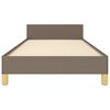 vidaXL Cadre de lit sans matelas taupe 90x200 cm tissu