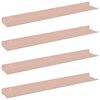 vidaXL &Eacute;tag&egrave;re flottante 4 pcs Rose 60 x 9 x 2,5 cm Acier