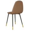 vidaXL Chaises &agrave; manger lot de 4 marron tissu