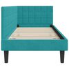 vidaXL Cadre de lit d'angle Turquoise 80 cm x 200 cm Velours