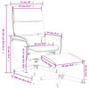 vidaXL Fauteuil inclinable de massage et repose-pied gris clair tissu