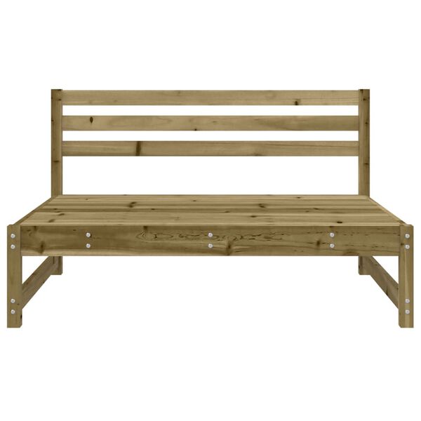 vidaXL Canap&eacute; central de jardin 120x80 cm bois de pin impr&eacute;gn&eacute;