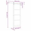 vidaXL Porte coulissante Blanc et Noir 83 x 232 cm Pin massif