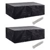 vidaXL Housses de salon de jardin 2 pcs Rotin 10 &oelig;illets 300 x 140 cm